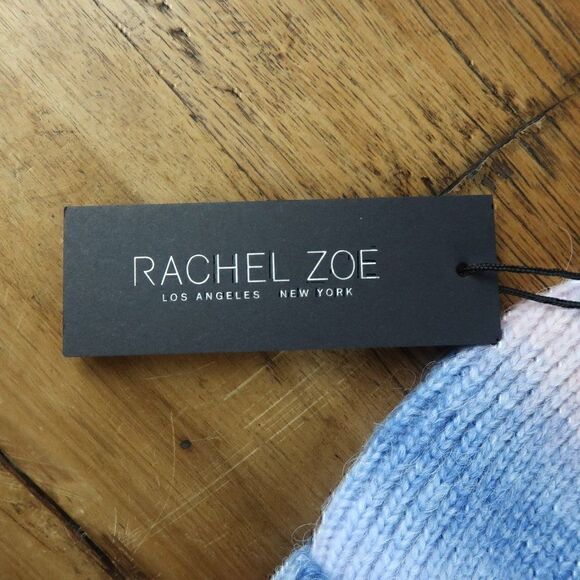 RACHEL ZOE BLUE & PINK OMBRE WINTER BEANIE HAT NEW WITH TAGS - Picture 2 of 4